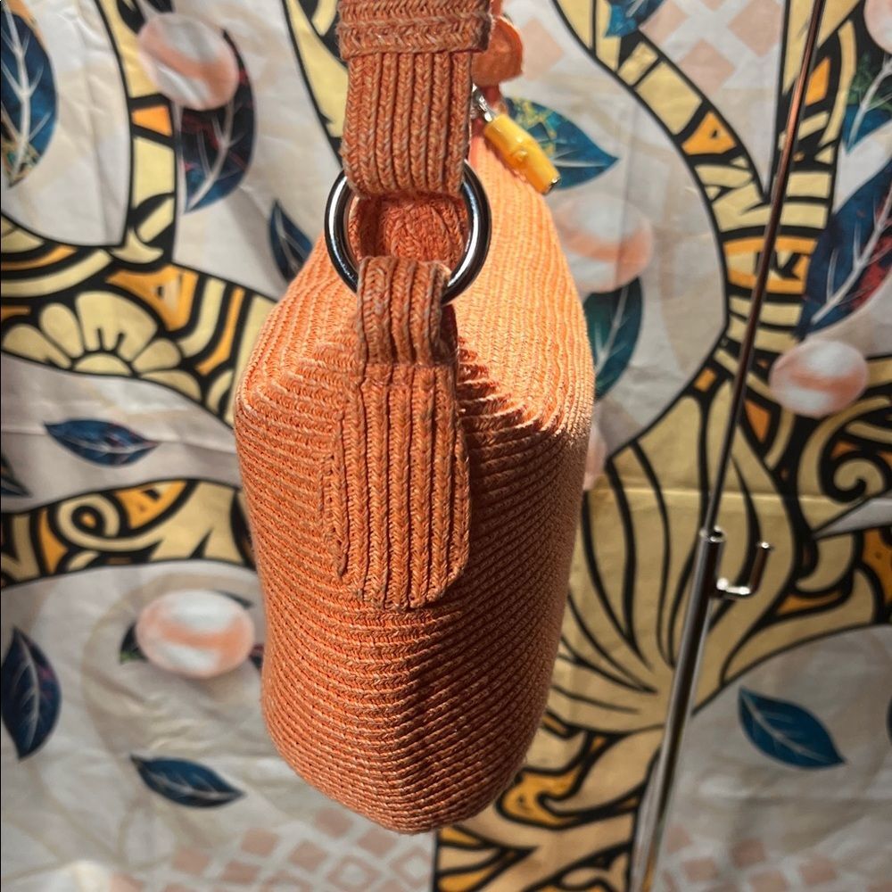 Talbots Small Woven Coral Shoulder Bag RN#29219 - Picture 5 of 15